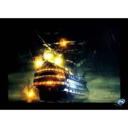 تابلو نقاشی کشتی بادبانی چراغ دار