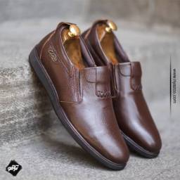 کفش رسمی مردانه تبریز مدل ترافیک کد 212 رنگ قهوه‌ای