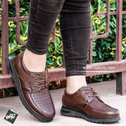 کفش چرم مردانه تبریز مدل رونیز طرح کلارک رنگ قهوه‌ای